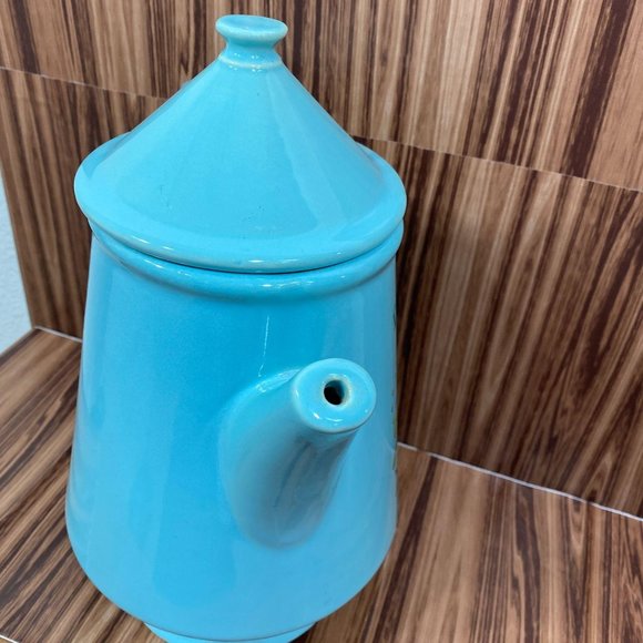 Vintage Turquoise McCoy Cookie Pot, Cookie Jar - Picture 4 of 13